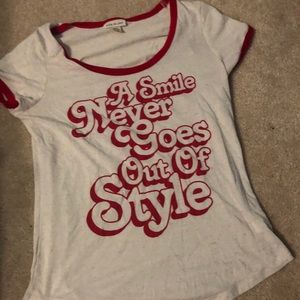 Red and White Graphic Teeshirt